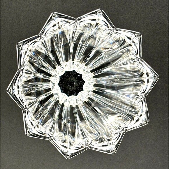 Vintage Orrefors Heavy Crystal Flower Vase Signed Made in Sweden 5.75” Gorgeous! - Picture 7 of 16